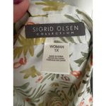 Sigrid Olsen  Collection 100% Silk Tropical Button Down Lightweight Blouse Sz 1X Photo 2