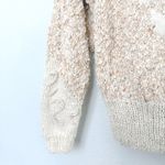 VTG Womens Sweater Size L Cream Knit Textured Cottage Cozy Slouchy Heavyknit 90s Tan Size L Photo 3