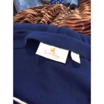 Quacker Factory Medium M Blue Nautical Sailor 3/4 Sleeve Top Photo 4