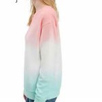 Splendid Dip Dye Ombre Waffle Knit Thermal Long Sleeve T-Shirt M Photo 2