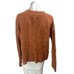 Pact  Women's Brown Rib Knit Long Sleeve Pullover Sweatshirt Sweater Top Size S Photo 1