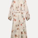 ZARA  dress Floral Ruffle Wrap sundress long sleeve cut out summer boho wedding  Photo 10