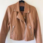 7 For All Mankind Camel Moto Biker Jacket Photo 2