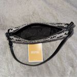 Michael Kors  y2k nylon leather strap shoulder bag in black monogram jet set Photo 9
