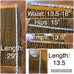 Lizette Collection 2-Piece Black & mustard Jacquard Monogram Crop Top & Skirt Set one size Photo 11