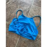 SKIMS  Signature Swim High Neck Top Turquoise Size Medium Photo 8