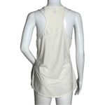 Athleta  Shirt Womens Small Speedsetter Racerback Tank Cream‎ Stripe Double Strap Photo 2