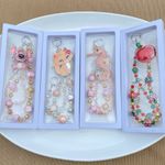 Handmade 🐰Luxury Bag/Phone Chain Charm/Keychain Sparkly Bling Beads Rhinestone Pink Bunny Photo 11