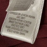 Garnet Hill Ribbed Detail Sheer Red Shirt dress Small Photo 6