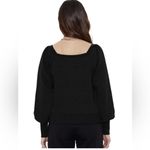 Rebecca Minkoff  Ariel Square Neck Puff Sleeve Sweatshirt in Black XS Photo 8