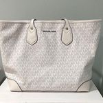 Michael Kors  Cream Monogram Tote Bag Photo 0