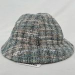 NEW Maison Michel Paris Mara Tweed Bucket Hat Golden Multi Blue White Size M Size M Photo 3