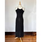 Vintage 1994 Black Metallic Sleeveless Full Length Prom Dress Size 4 Photo 5