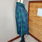 Old Navy The Classic Shirt Button Up Flannel Blue Green Plaid Large Photo 1