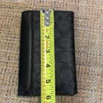 Coach  Black Calfskin & Black Grey Signature Logo Trifold Wallet Photo 13