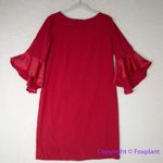 New!  red flare bell sleeve sheath‎ dress, size L, Chico's size 2 Photo 1