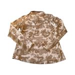 IBKUL Pullover Womens M Tan Camo Long Sleeve Quarter Zip Lightweight Shirt Size M Photo 3