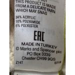 Mark & Spencer  Cream Argyle Rib Knit V Neck Button Down Cardigan Sweater Top M Photo 4