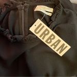 Urban Outfitters UO Gabby Black Ruffle High Neck Flowy Prairie Mini Dress S new Photo 12