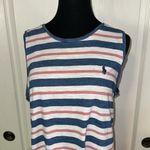 POLO BLUE & PINK SUMMER STRIPE TANK DRESS Size M Photo 1