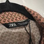 ZARA NEW  Pink Satin Effect Floral Print Button Front Maxi Shirt Dress Small Photo 5