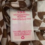 No Boundaries NEW  Brown White Gingham Check Illusion Button Down Shirt Top S Photo 5