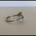 Contemporary Princess Diamond Ring Size 6 Silver Photo 2