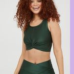 Aerie Offline Green Shine Knotted Crop Top Photo 4