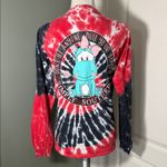 Simply Southern  Tie Dye Long Sleeve Graphic T-Shirt Size S Red, White & Blue Photo 5