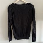 Lacoste Women's Black Cable Knit Crew Neck Sweater Photo 4