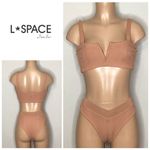 l*space New. L* tan ribbed bikini. DD-top/M-bottom. Retails $198 Photo 1
