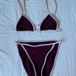 Maroon and Pink Bikini Set Photo 0