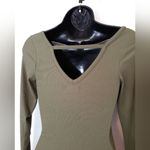 Full Circle vneck lace trim bodysuit Green Photo 3