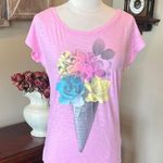 Aeropostale  Pastel Pink Oversized T Shirt Bold Floral New Photo 1
