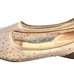 Beige Crystal Embellished Mesh Follis Strass Ballerina Flats Red Size 7.5 Photo 6