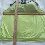 Athleta  Essence Energize Sports Bra‎ Tank Top Sz Medium Fluorescent Green / Grey Photo 10