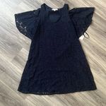 New Nanette Lepore Lace Cold Shoulder Swing Dress Dark Navy Mini Evening Formal Blue Size 2 Photo 1