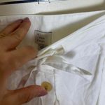 A New Day Cutesy summer White button down linen midi skirt Photo 3