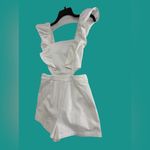 Butterfly Breeze Shorts Romper, NWT White Photo 5