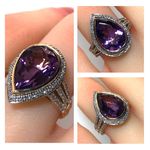 Alwand Vahan 14KT GENUINE 4 CARAT & DIAMOND RING DESIGNER -7.17 GRAMS!! Photo 6