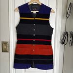 The Limited Vintage 1990s  stripe multicolor long wool blend vest Photo 1