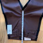 7 For All Mankind HW Cropped Straight Brown w/Coated Black 2-Toned Pants 26 NWT Photo 12