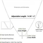 NWT ASCOMY Silver Cross Necklace Photo 5