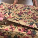 Patricia Nash Antique Rose Coated Linen Canvas Ria Tote Leather trim Photo 6