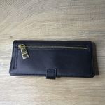 Steve Madden Wallet Black Soft Leather Gold Accents Card Holder Snap Closure Photo 7