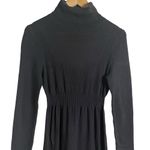 Toccin Black Ribbed Turtleneck Long Sleeve Midi Sweater Dress Size Medium Photo 6