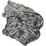 Boutique Metallic Silver Floral Button Frock Scarf Wrap 70" Photo 1