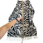 Abstract Zebra Print Long Scarf 26x70 Black White‎ Indie Sleaze Streetwear READ Photo 7
