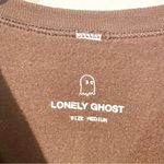 Lonely Ghost  Size Medium Brown Self Love Club Crewneck Pullover Sweatshirt Photo 2