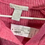 Design History  XS Hot Pink Shine V-Neck Sweater Acrylic Blend Photo 2